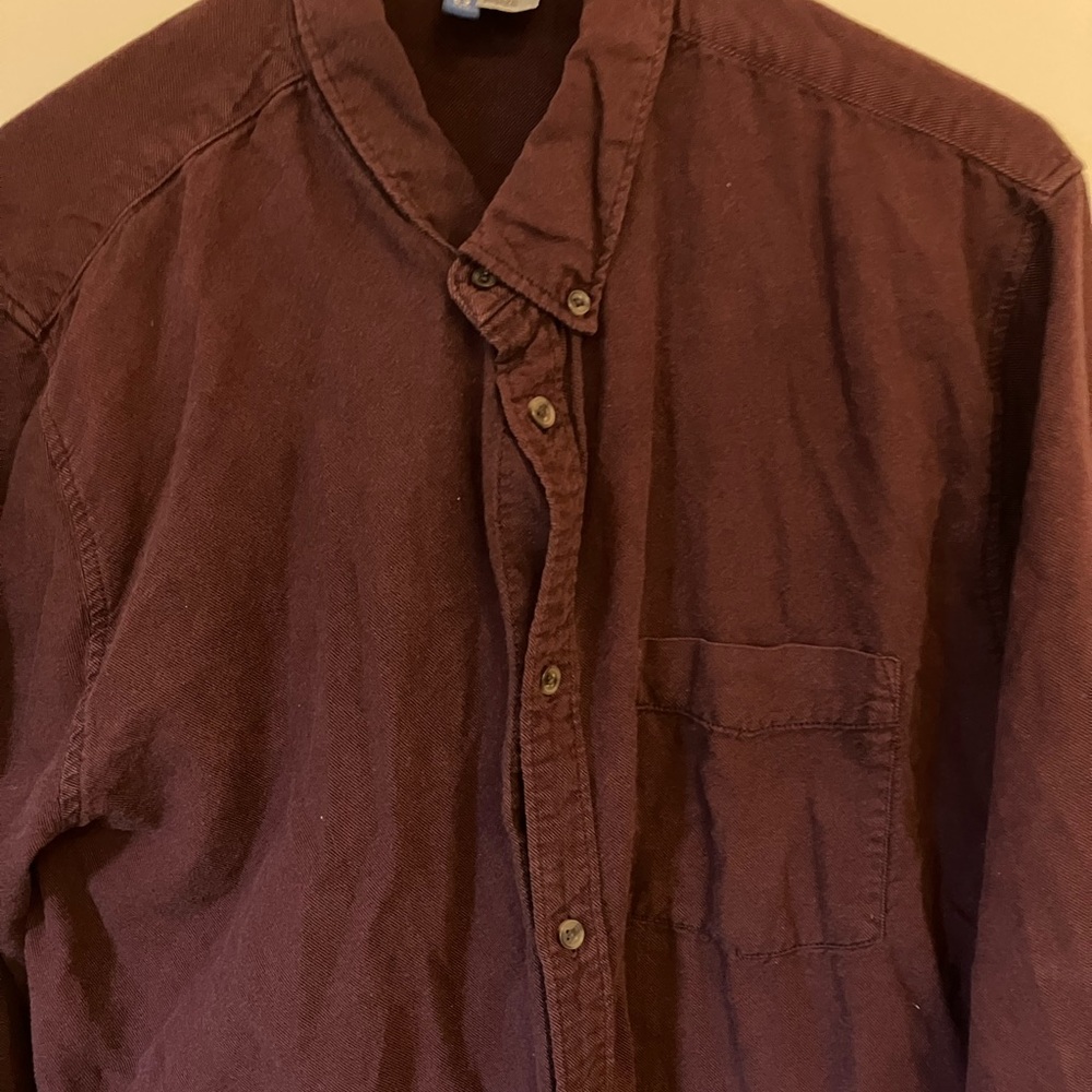 Purple button down shirt